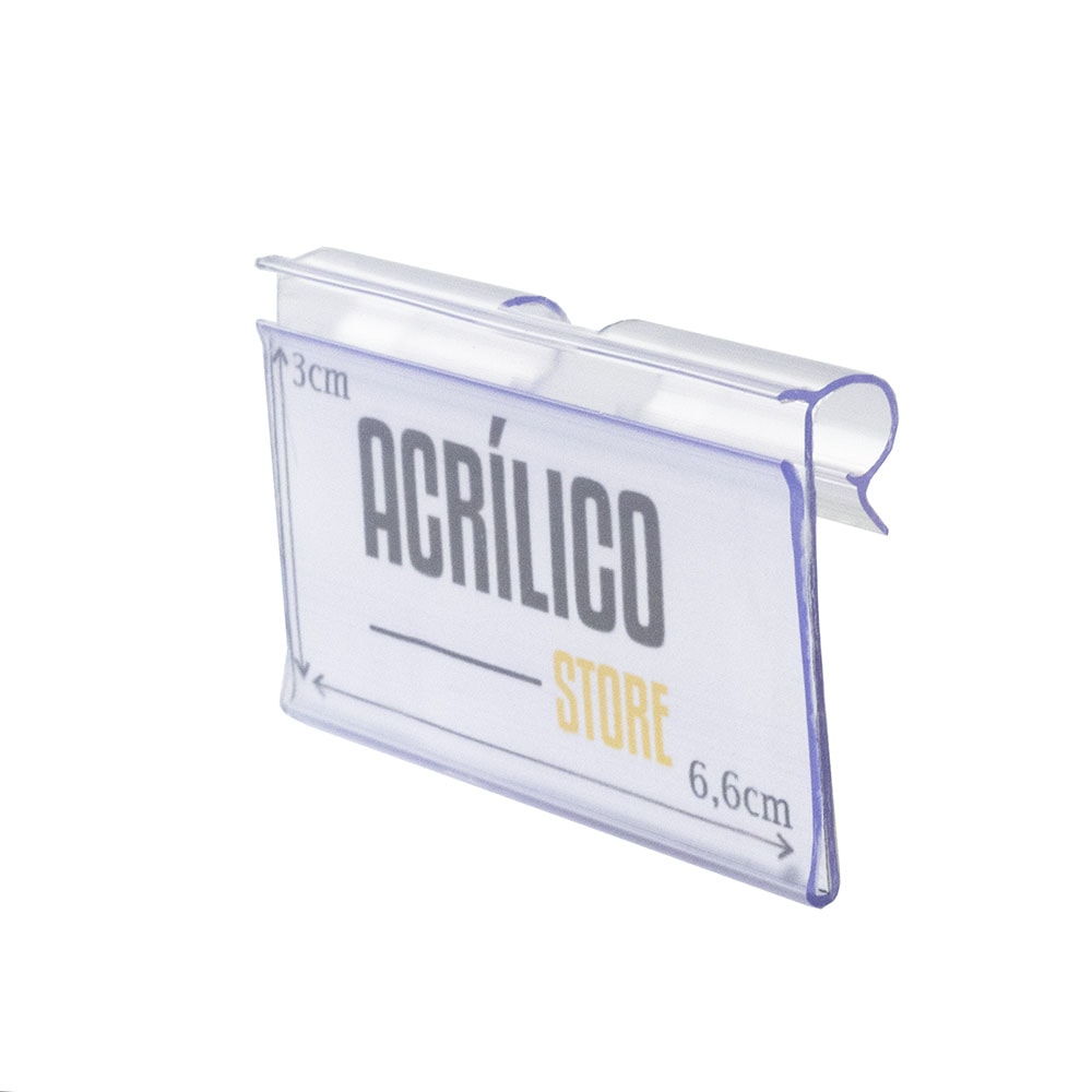 Etiqueta PVC para Gancheira 3x6,6cm Etiqueta PVC para Gancheira 3x6,6cm