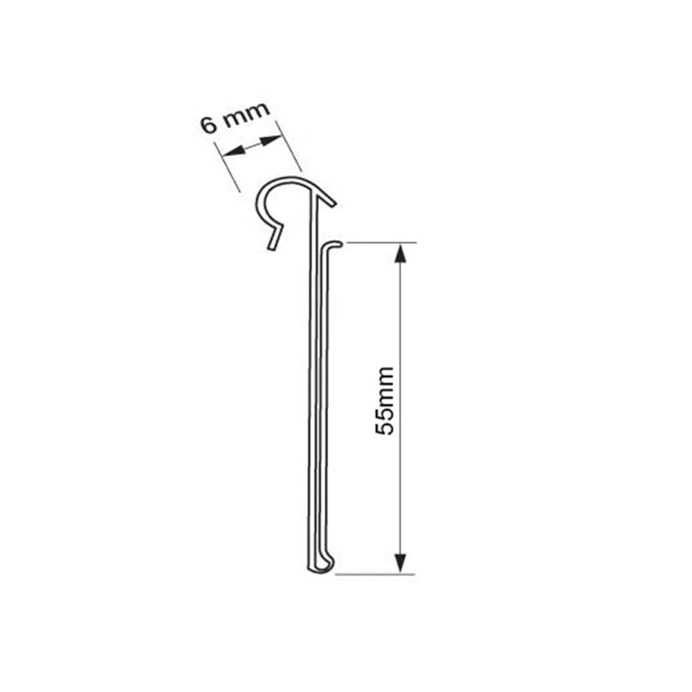 Etiqueta PVC para Gancheira 5,5x10cm Etiqueta PVC para Gancheira 5,5x10cm