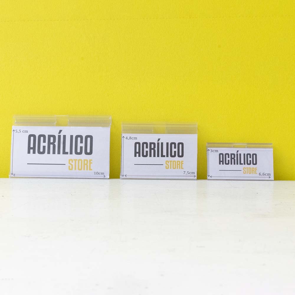 Etiqueta PVC para Gancheira 5,5x10cm Etiqueta PVC para Gancheira 5,5x10cm