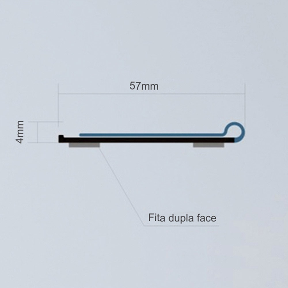 Etiqueta PVC para Gondola Modelo U - 100x5,7cm Etiqueta PVC para Gondola Modelo U - 100x5,7cm