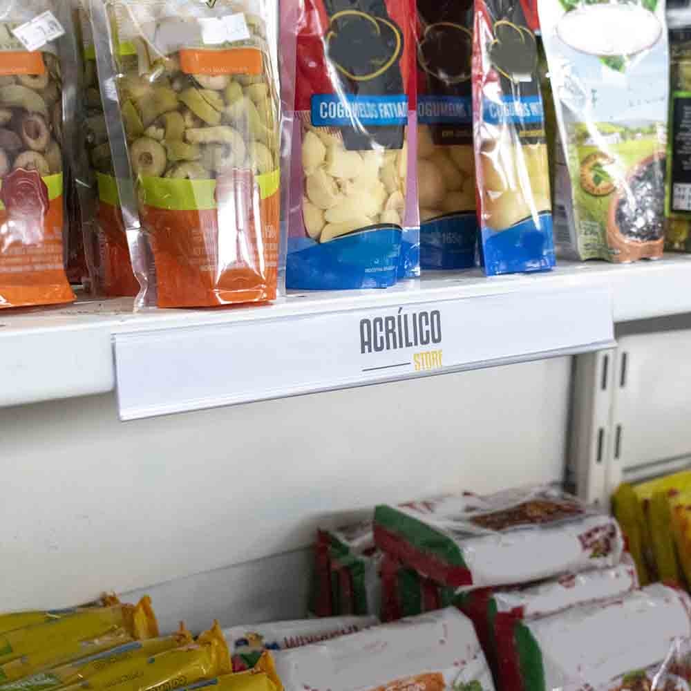 Etiqueta PVC para Gondola Modelo U - 30x5,7cm Etiqueta PVC para Gondola Modelo U - 30x5,7cm