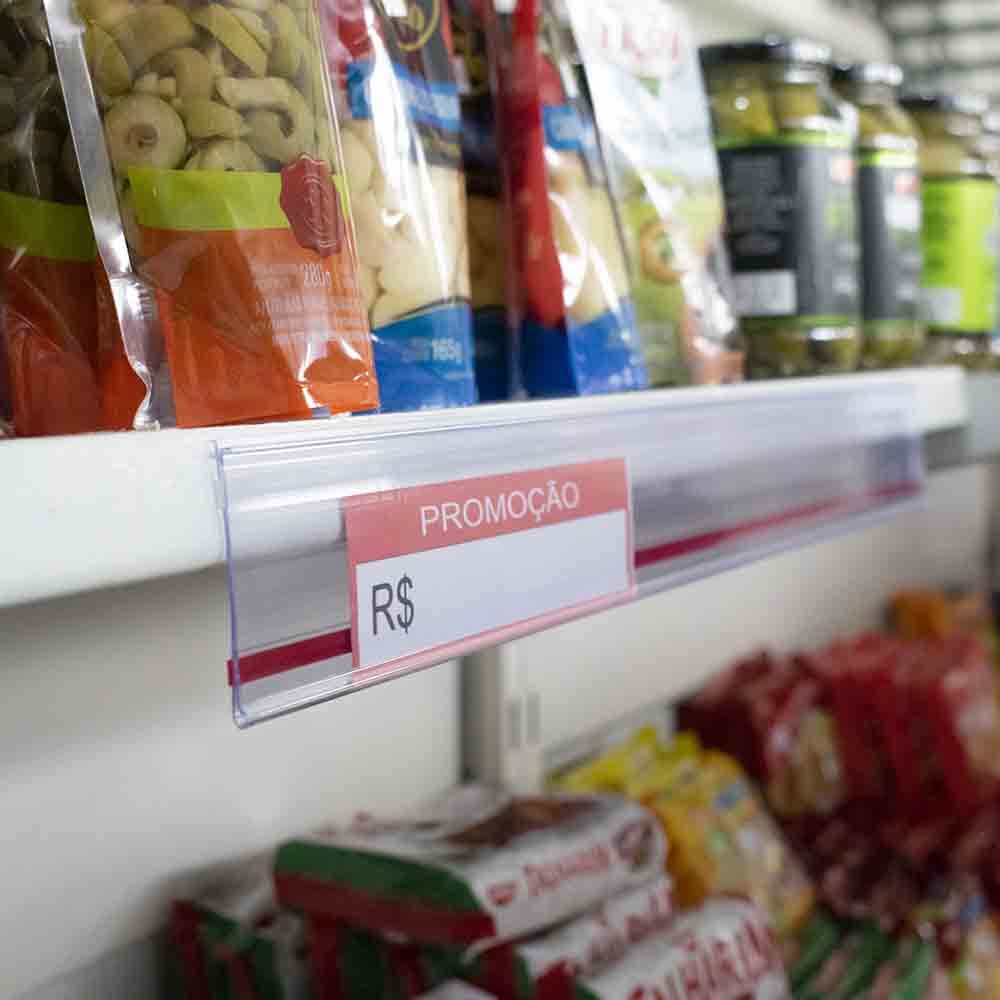 Etiqueta PVC para Gondola Modelo U - 30x5,7cm Etiqueta PVC para Gondola Modelo U - 30x5,7cm