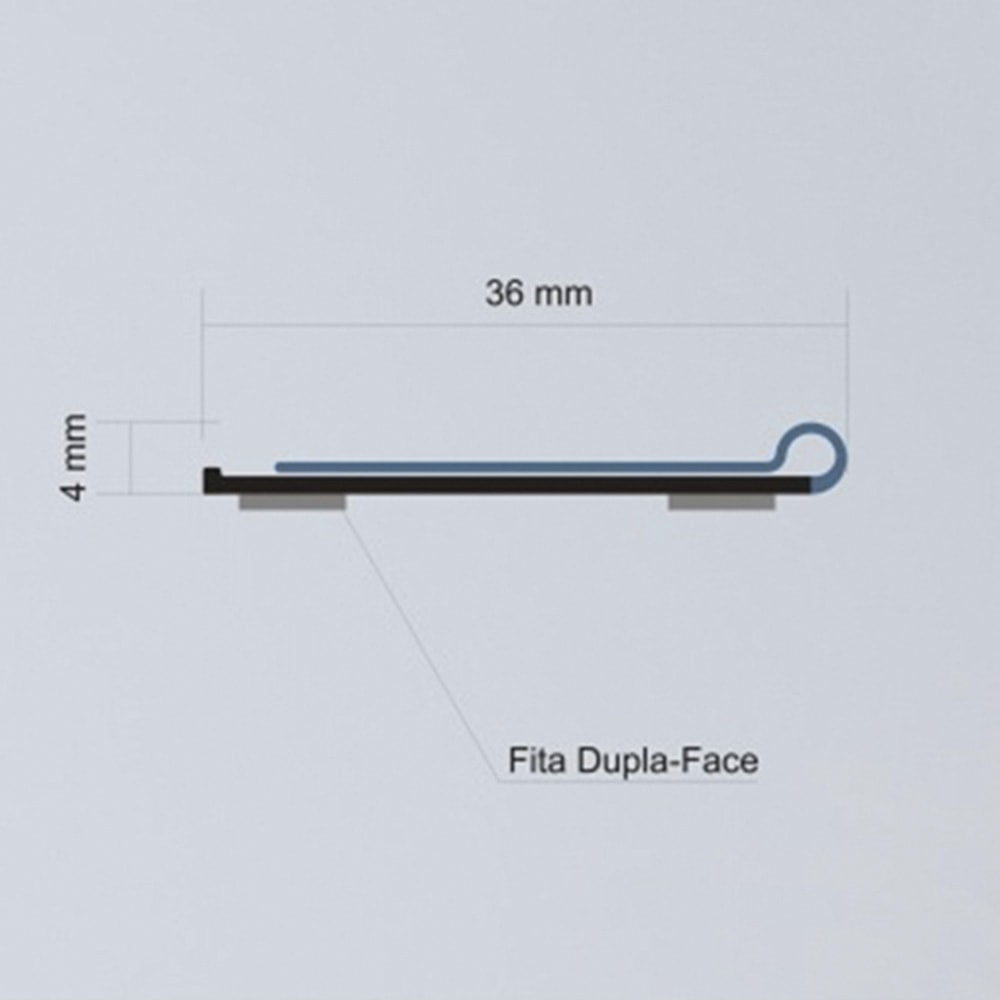 Etiqueta PVC para Gondola Modelo U - 60x3,6cm Etiqueta PVC para Gondola Modelo U - 60x3,6cm
