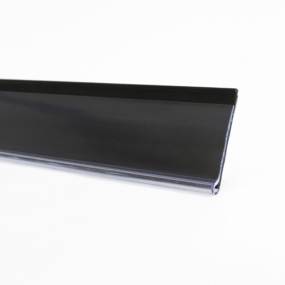 Etiqueta PVC para Gondola Modelo U fundo Preto - 100x3,6cm Etiqueta PVC para Gondola Modelo U fundo Preto - 100x3,6cm