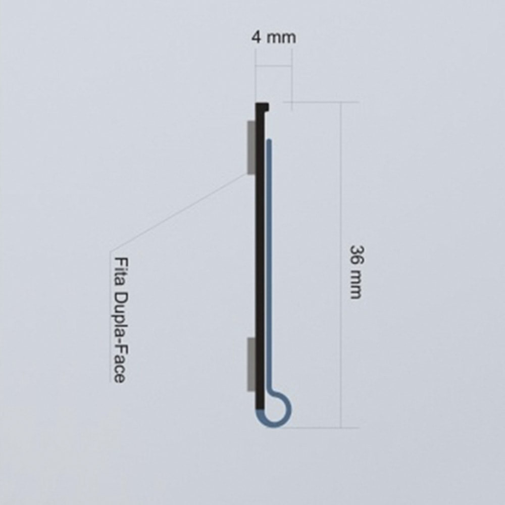Etiqueta PVC para Gondola Modelo U fundo Preto - 100x3,6cm Etiqueta PVC para Gondola Modelo U fundo Preto - 100x3,6cm