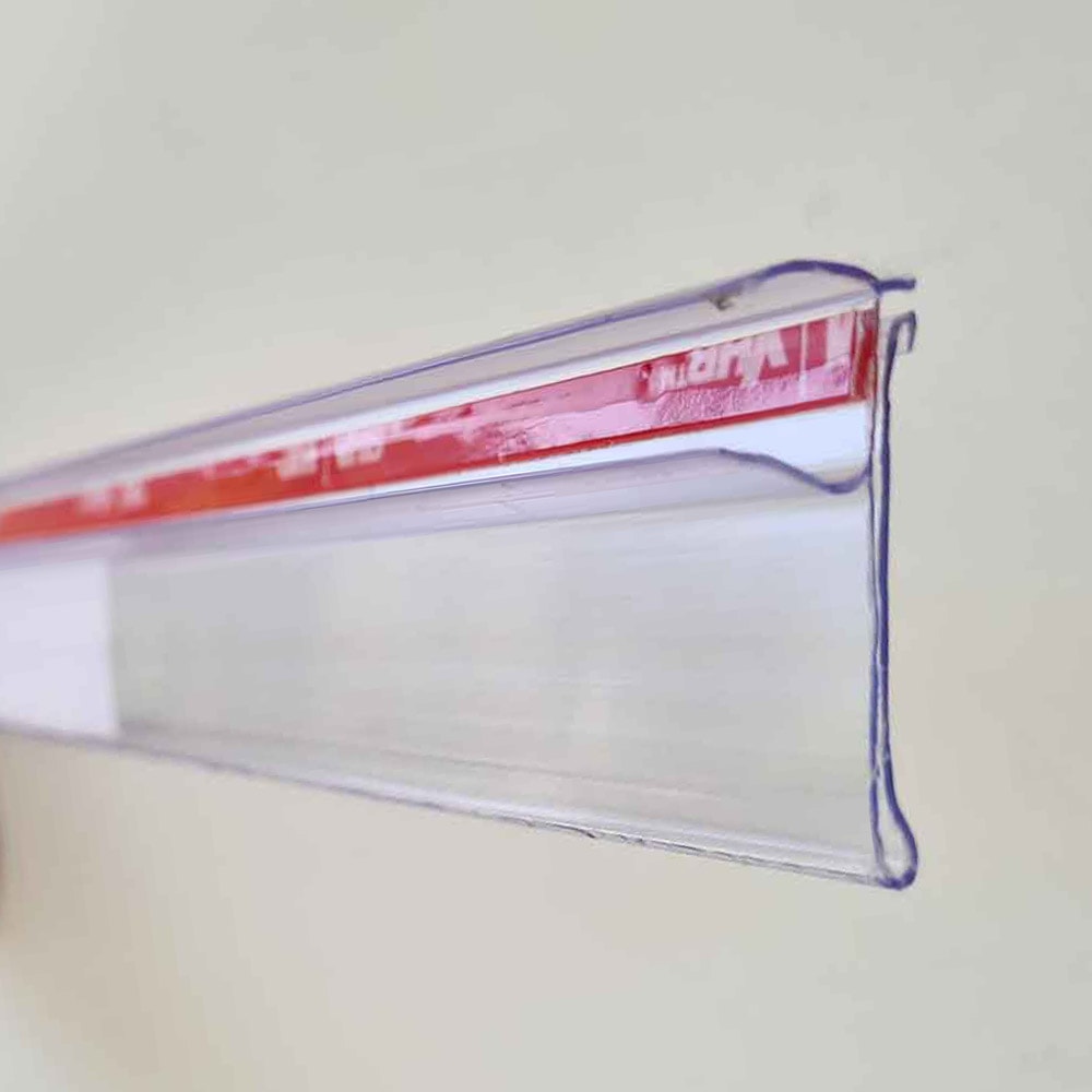 Etiqueta PVC para Prateleira de Vidro - 100cm Etiqueta PVC para Prateleira de Vidro - 100cm