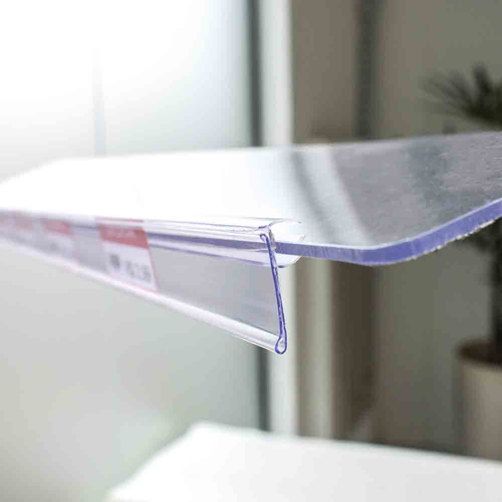Etiqueta PVC para Prateleira de Vidro - 50cm Etiqueta PVC para Prateleira de Vidro - 50cm