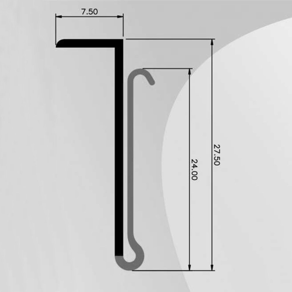 Etiqueta PVC Reta para Prateleira - 50cm