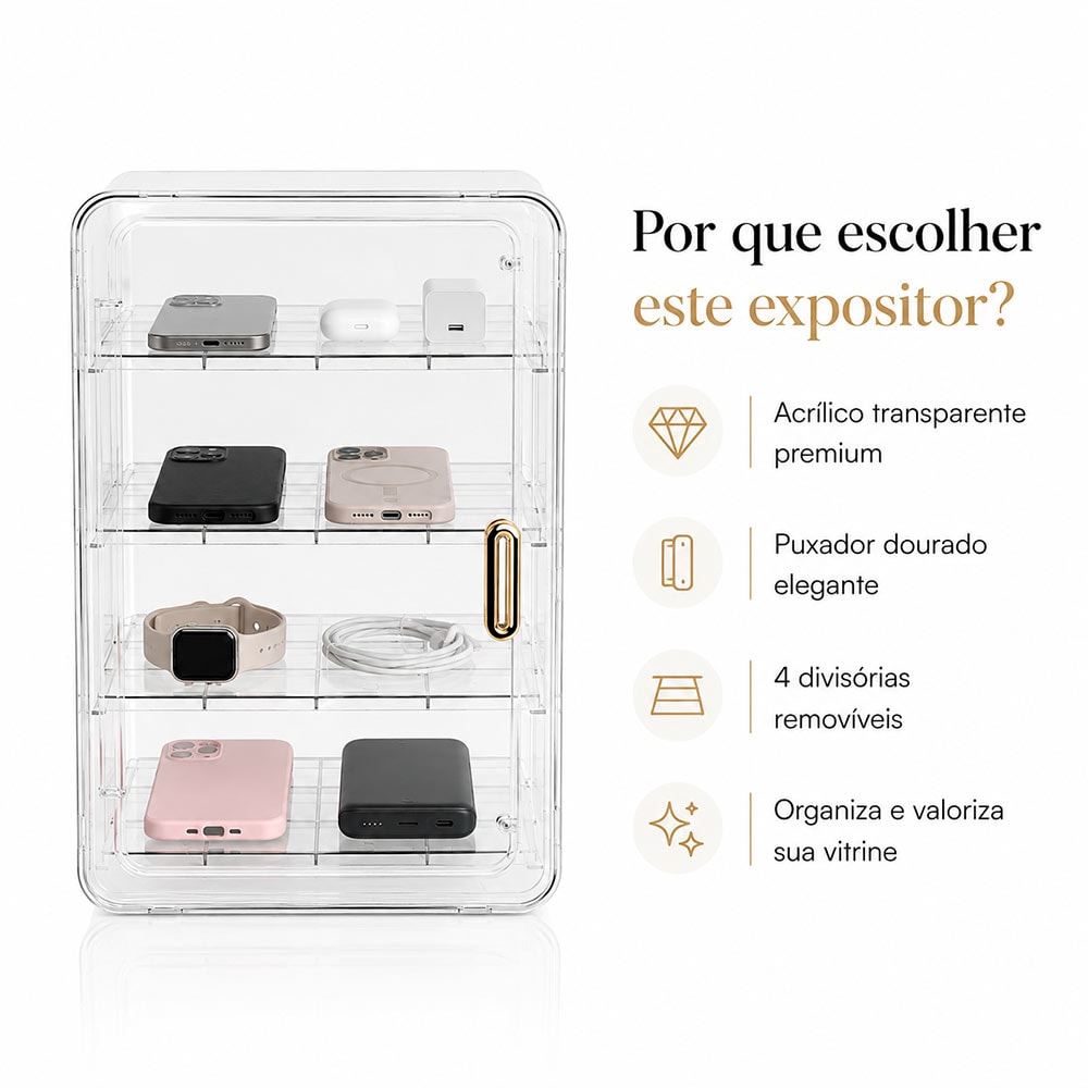 Expositor Acrílico para Celulares e Acessórios