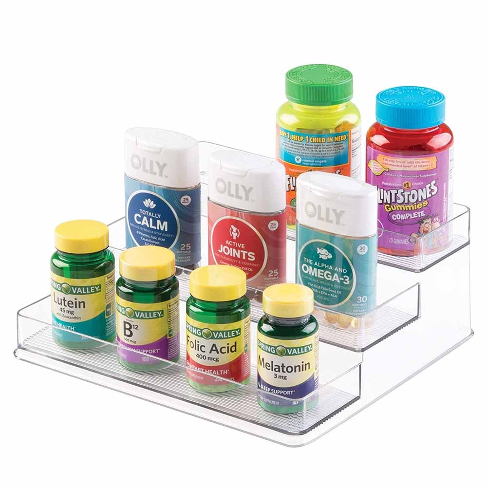 Expositor de Alimentos em Acrílico Com 3 Degraus Expositor de Alimentos em Acrílico Com 3 Degraus