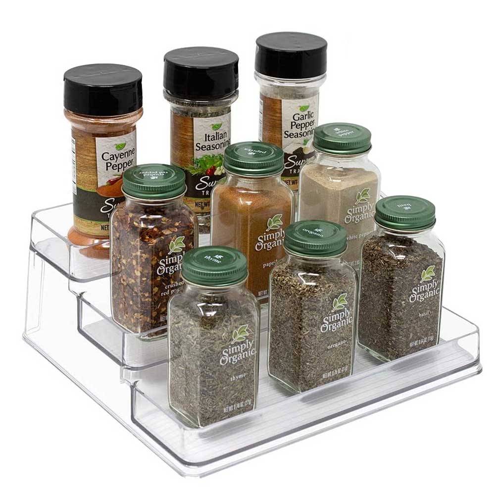 Expositor de Alimentos em Acrílico Com 3 Degraus Expositor de Alimentos em Acrílico Com 3 Degraus