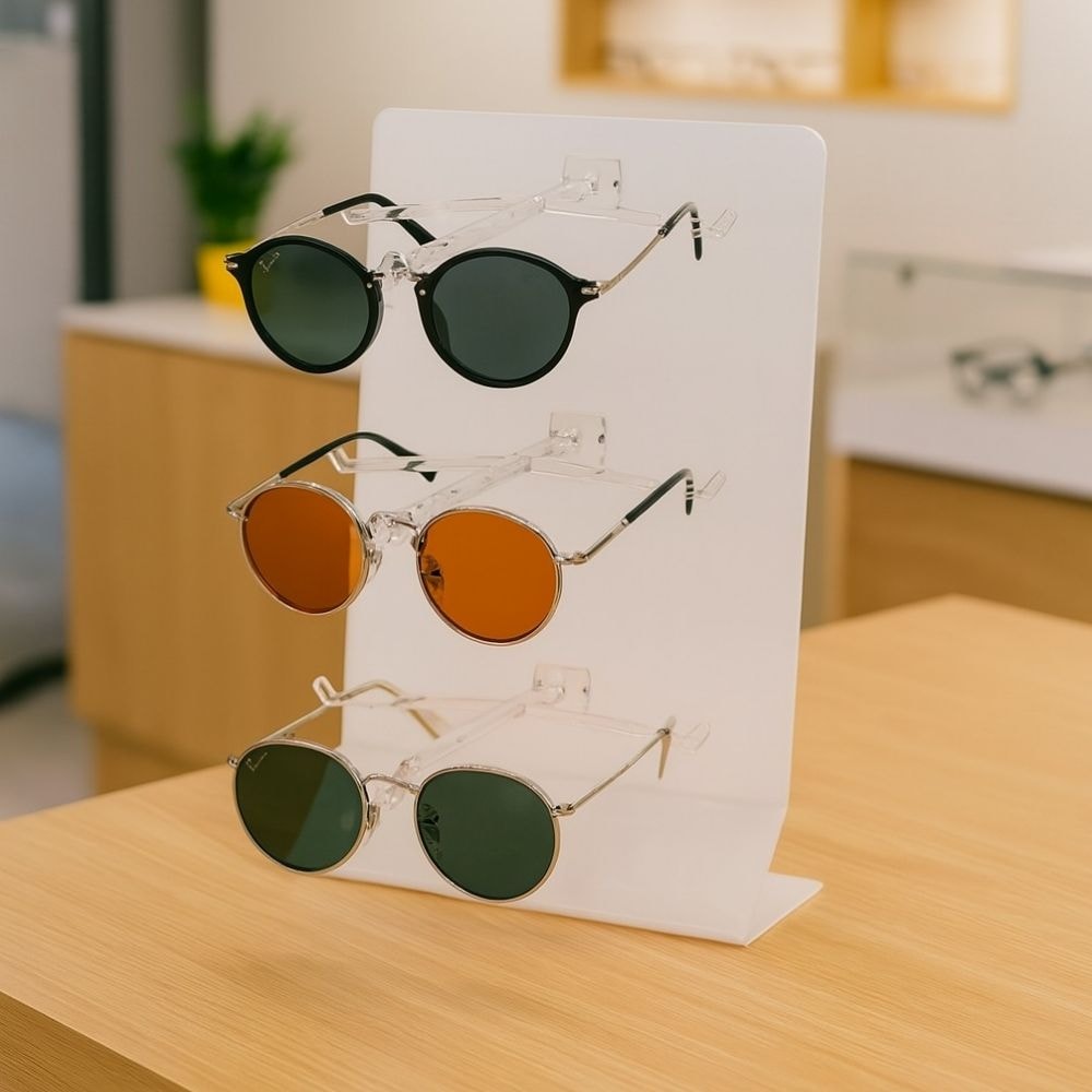 Expositor de Balcão para 3 Óculos Expositor de Balcão para 3 Óculos