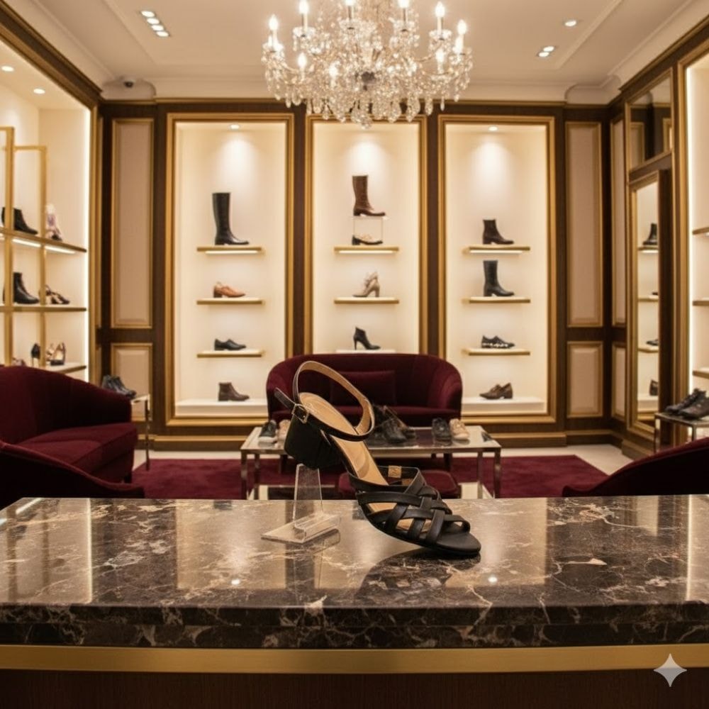 Expositor de Calçado para Vitrine - 6cm largura Expositor de Calçado para Vitrine - 6cm largura