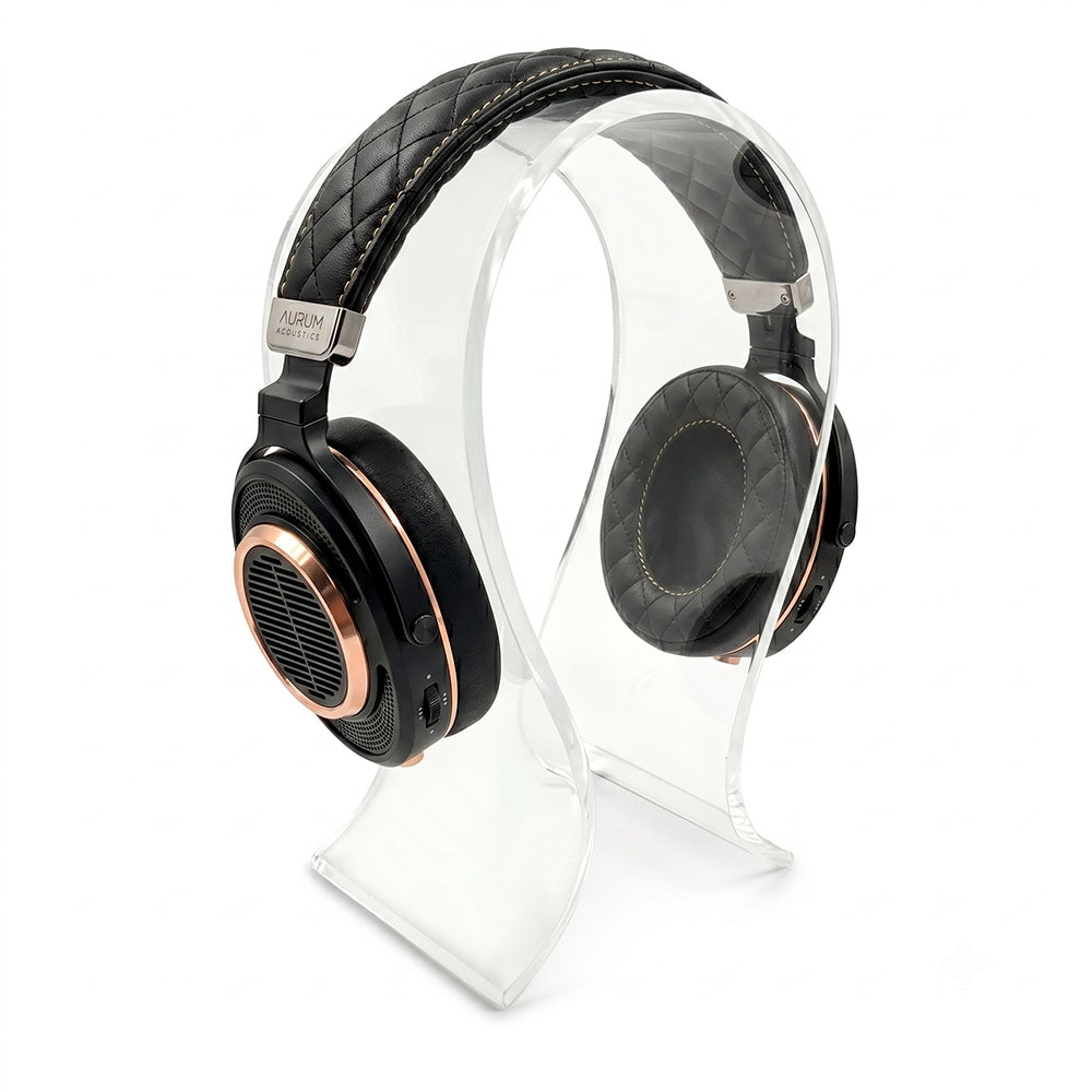 EXPOSITOR DE HEADPHONE EM ACRILICO TRANSPARENTE