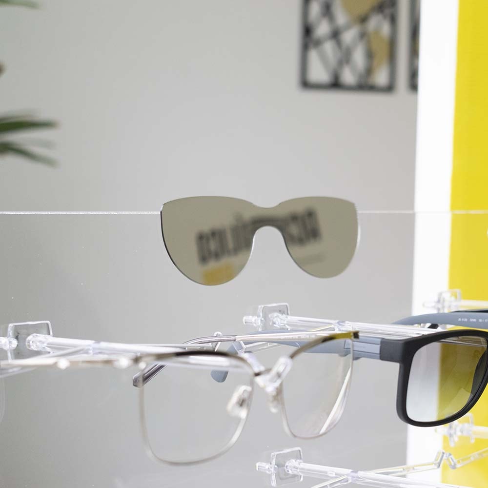 Expositor de Parede e Balcão para 12 Óculos Expositor de Parede e Balcão para 12 Óculos