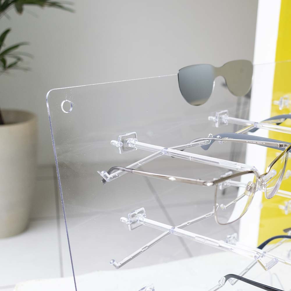 Expositor de Parede e Balcão para 12 Óculos Expositor de Parede e Balcão para 12 Óculos