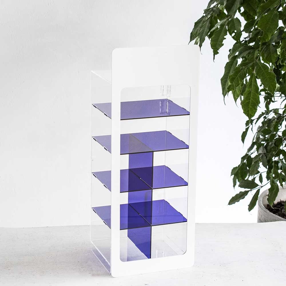 Expositor em Acrílico Azul Expositor em Acrílico Azul