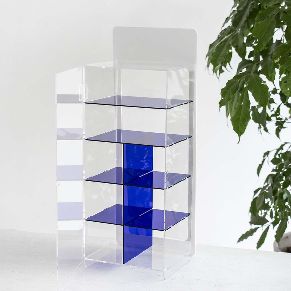 Expositor em Acrílico Azul Expositor em Acrílico Azul