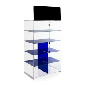 Expositor em Acrílico Azul Grande