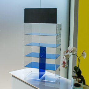 Expositor em Acrílico Azul Grande