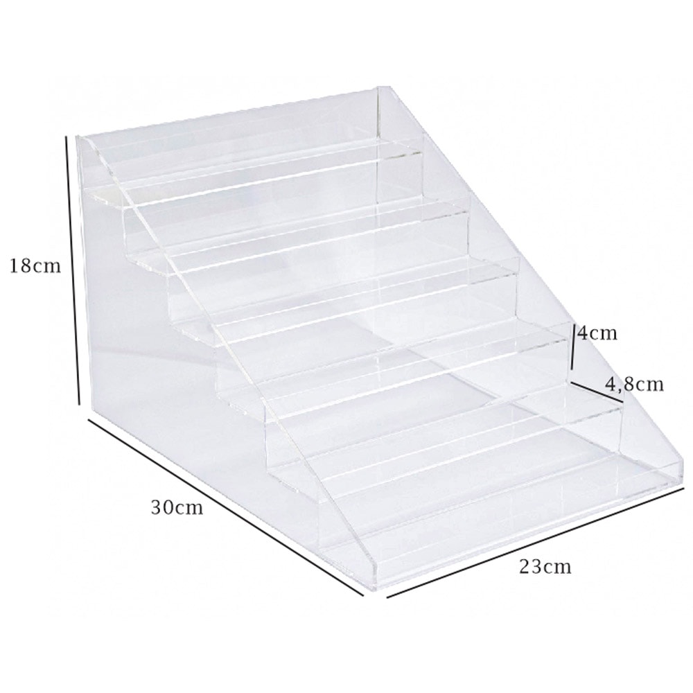 Expositor em Acrílico com 6 Degraus Expositor em Acrílico com 6 Degraus