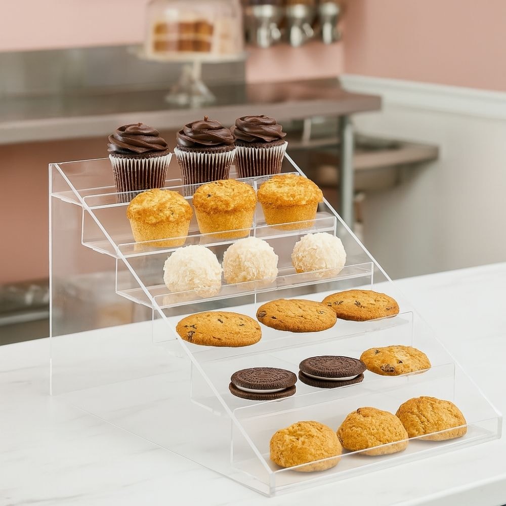 Expositor em Acrílico com 6 Degraus Expositor em Acrílico com 6 Degraus