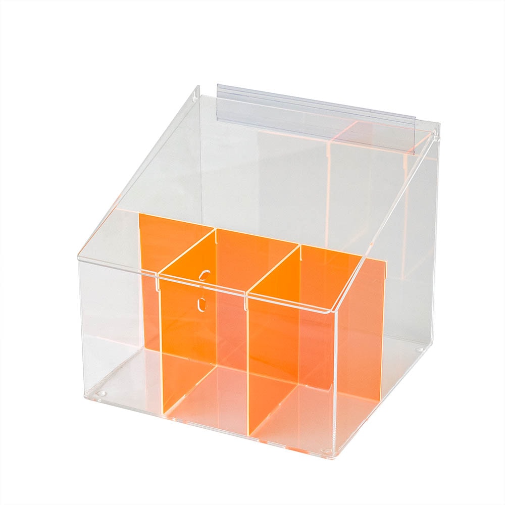 Expositor em Acrílico Laranja Neon para Acessórios de Celular Expositor em Acrílico Laranja Neon para Acessórios de Celular