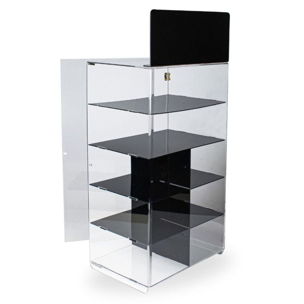 Expositor em Acrílico Preto Grande Expositor em Acrílico Preto Grande