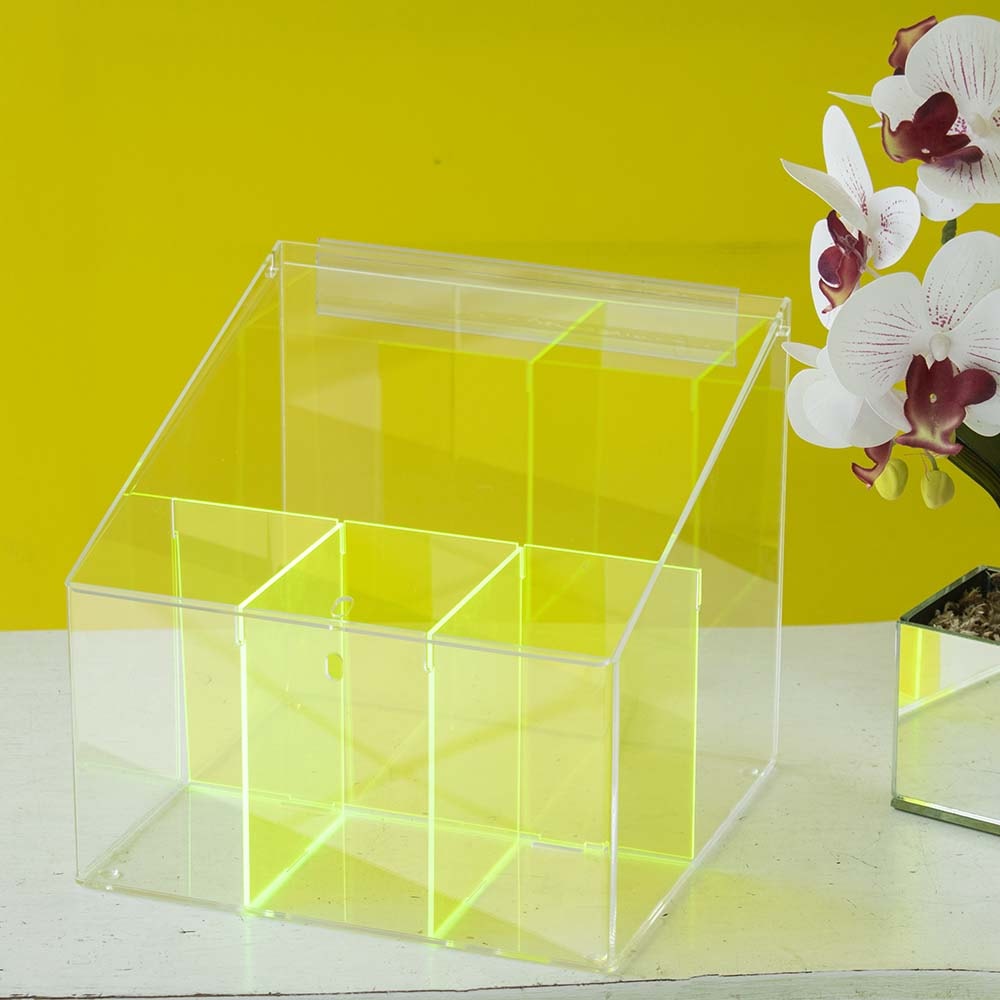 Expositor em Acrílico Verde Neon para Acessórios de Celular Expositor em Acrílico Verde Neon para Acessórios de Celular