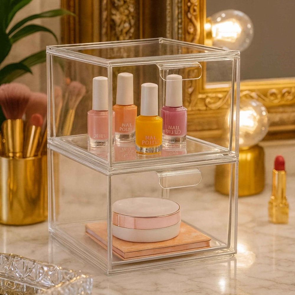 Gavetas Organizadoras em Acrílico Empilhável Gavetas Organizadoras em Acrílico Empilhável