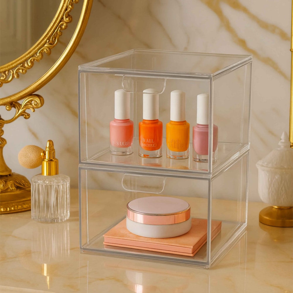 Gavetas Organizadoras em Acrílico Empilhável Gavetas Organizadoras em Acrílico Empilhável