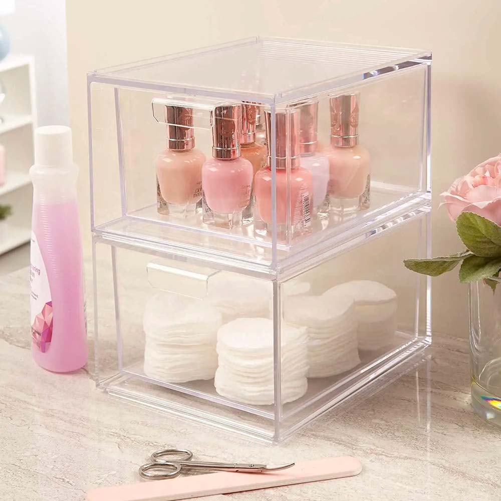 Gavetas Organizadoras em Acrílico Empilhável Gavetas Organizadoras em Acrílico Empilhável