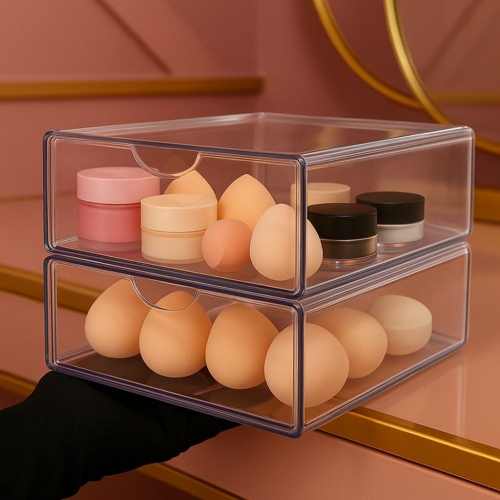 Gaveteiro Organizador de Cosméticos 2 Gavetas Gaveteiro Organizador de Cosméticos 2 Gavetas