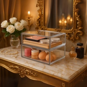 Gaveteiro Organizador de Cosméticos 2 Gavetas