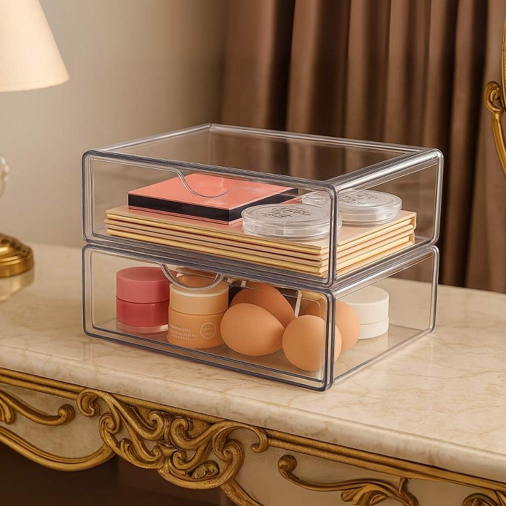 Gaveteiro Organizador de Cosméticos 2 Gavetas Gaveteiro Organizador de Cosméticos 2 Gavetas