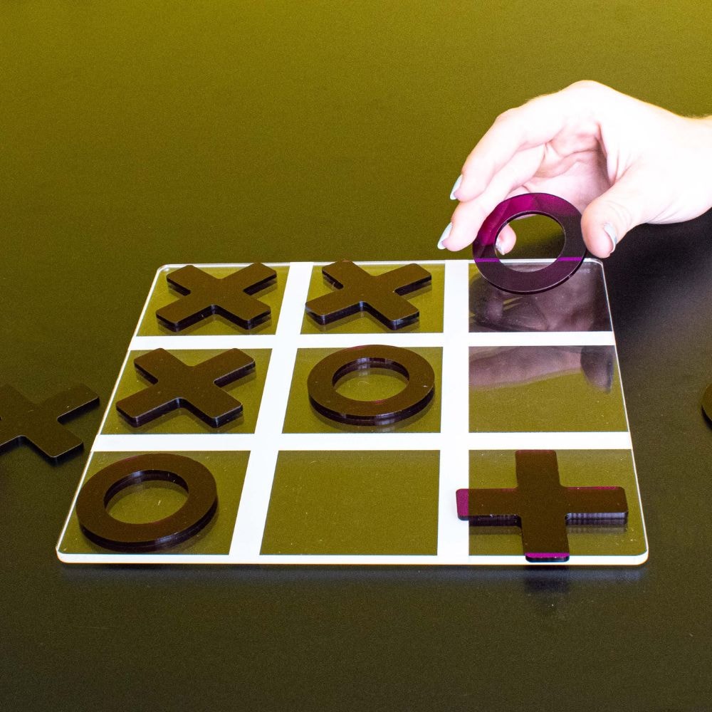 Jogo da Velha com Tabuleiro em Acrílico Jogo da Velha com Tabuleiro em Acrílico