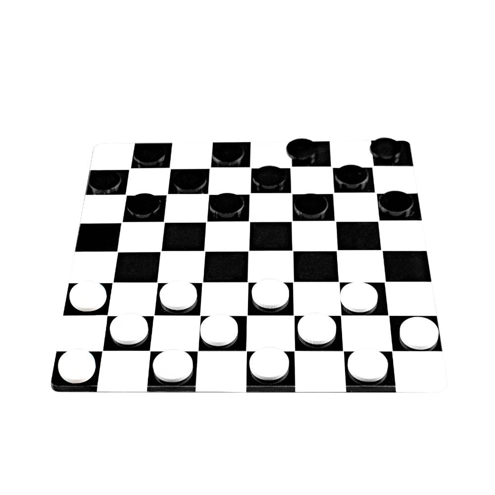 Jogo de Damas com Tabuleiro em Acrílico Jogo de Damas com Tabuleiro em Acrílico