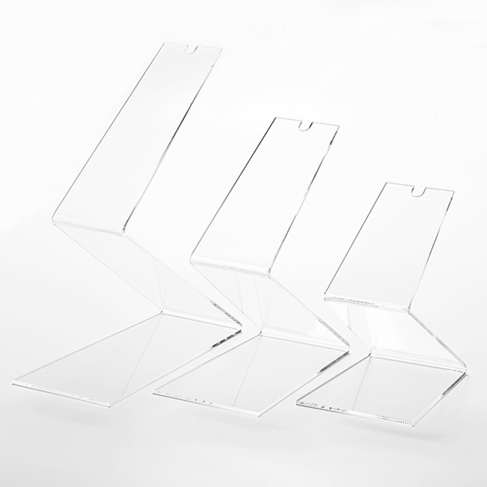 Kit Expositor de Calçado em Acrílico para Vitrine - 3 Peças - Acrílico Store