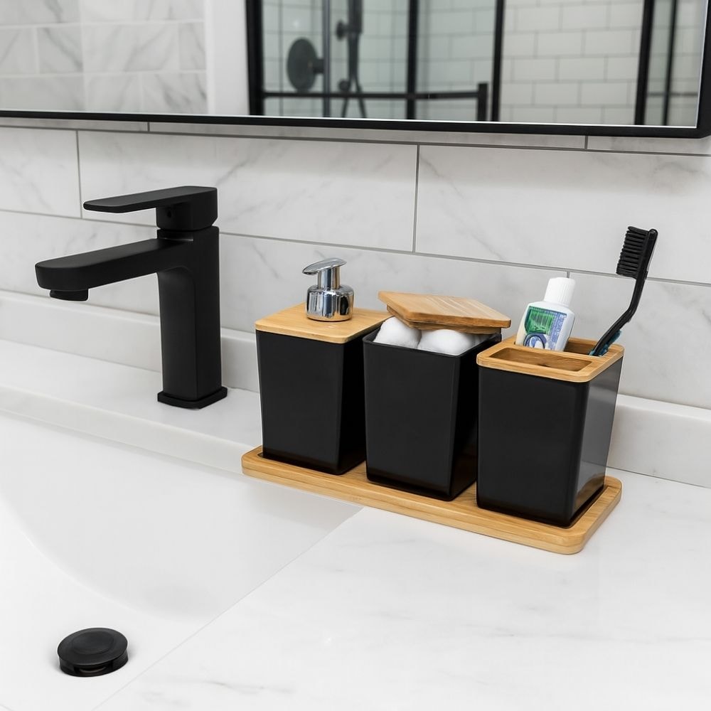 Kit Luxo para Banheiro 3 Peças Kit Luxo para Banheiro 3 Peças