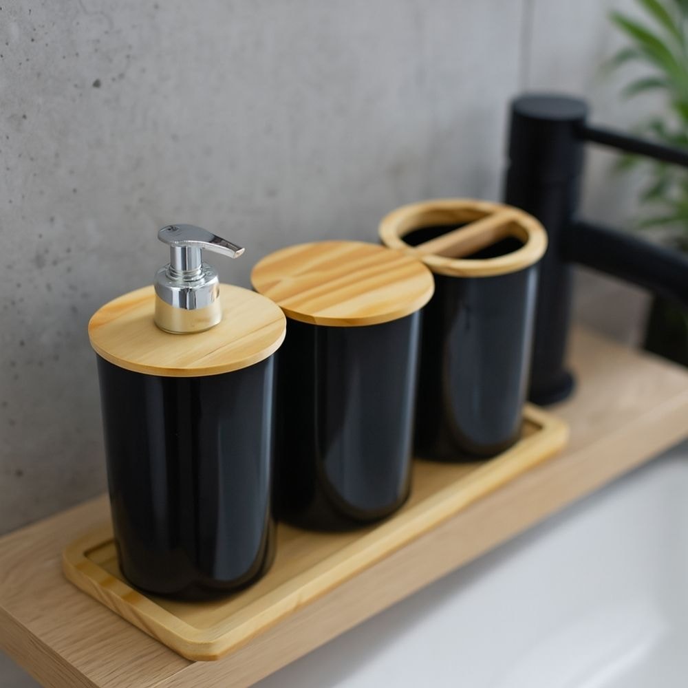 Kit Luxo para Banheiro 3 Peças Kit Luxo para Banheiro 3 Peças