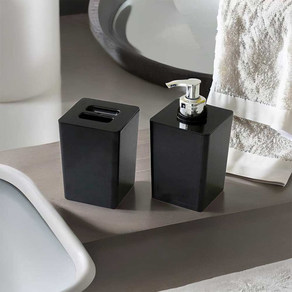 Kit Porta Sabonete Liquido e Porta Cotonete e Algodão Kit Porta Sabonete Liquido e Porta Cotonete e Algodão