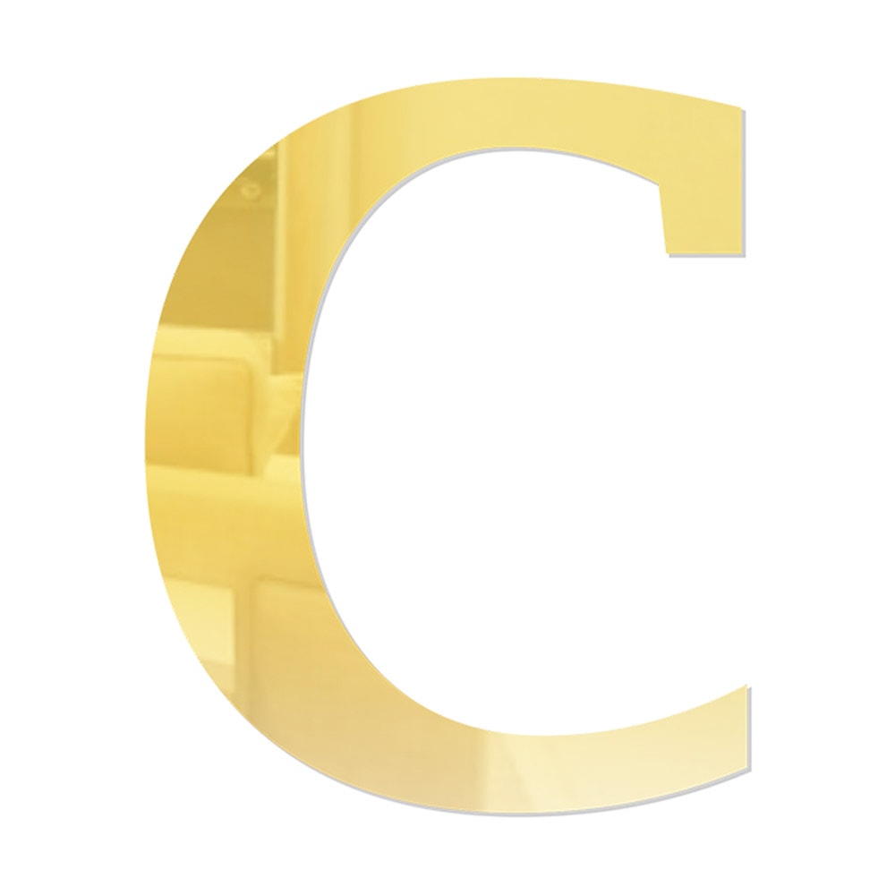 Letra em Acrílico Espelhado - C Letra em Acrílico Espelhado - C