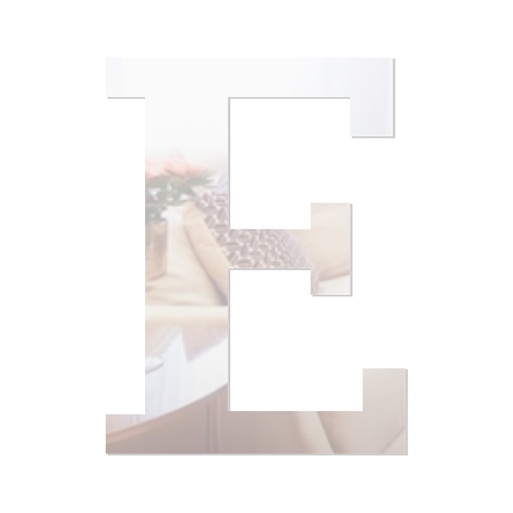 Letra em Acrílico Espelhado - E Letra em Acrílico Espelhado - E