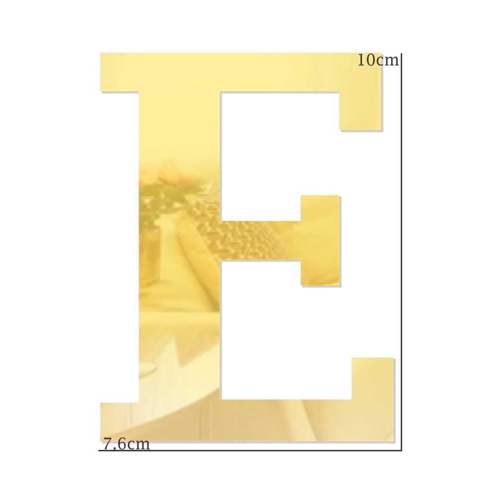 Letra em Acrílico Espelhado - E Letra em Acrílico Espelhado - E