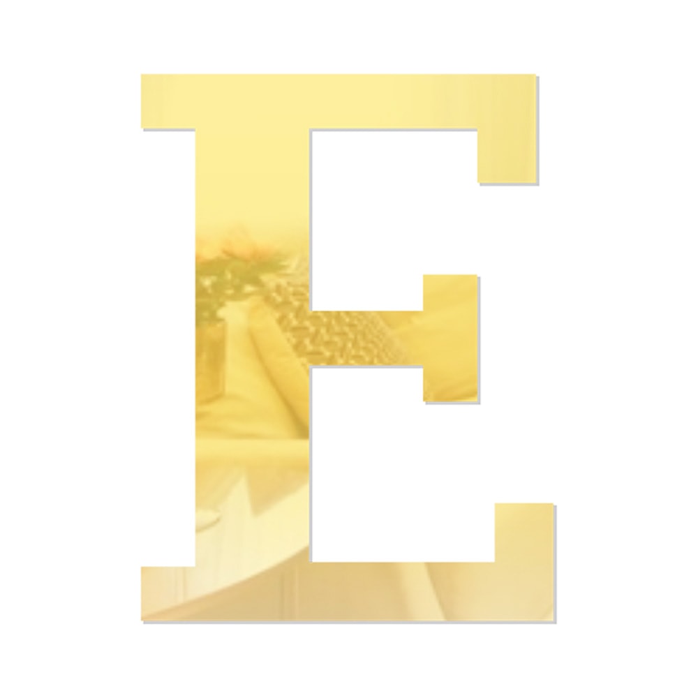 Letra em Acrílico Espelhado - E Letra em Acrílico Espelhado - E