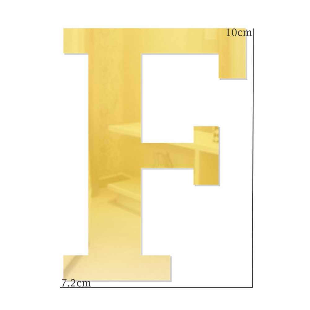 Letra em Acrílico Espelhado - F Letra em Acrílico Espelhado - F