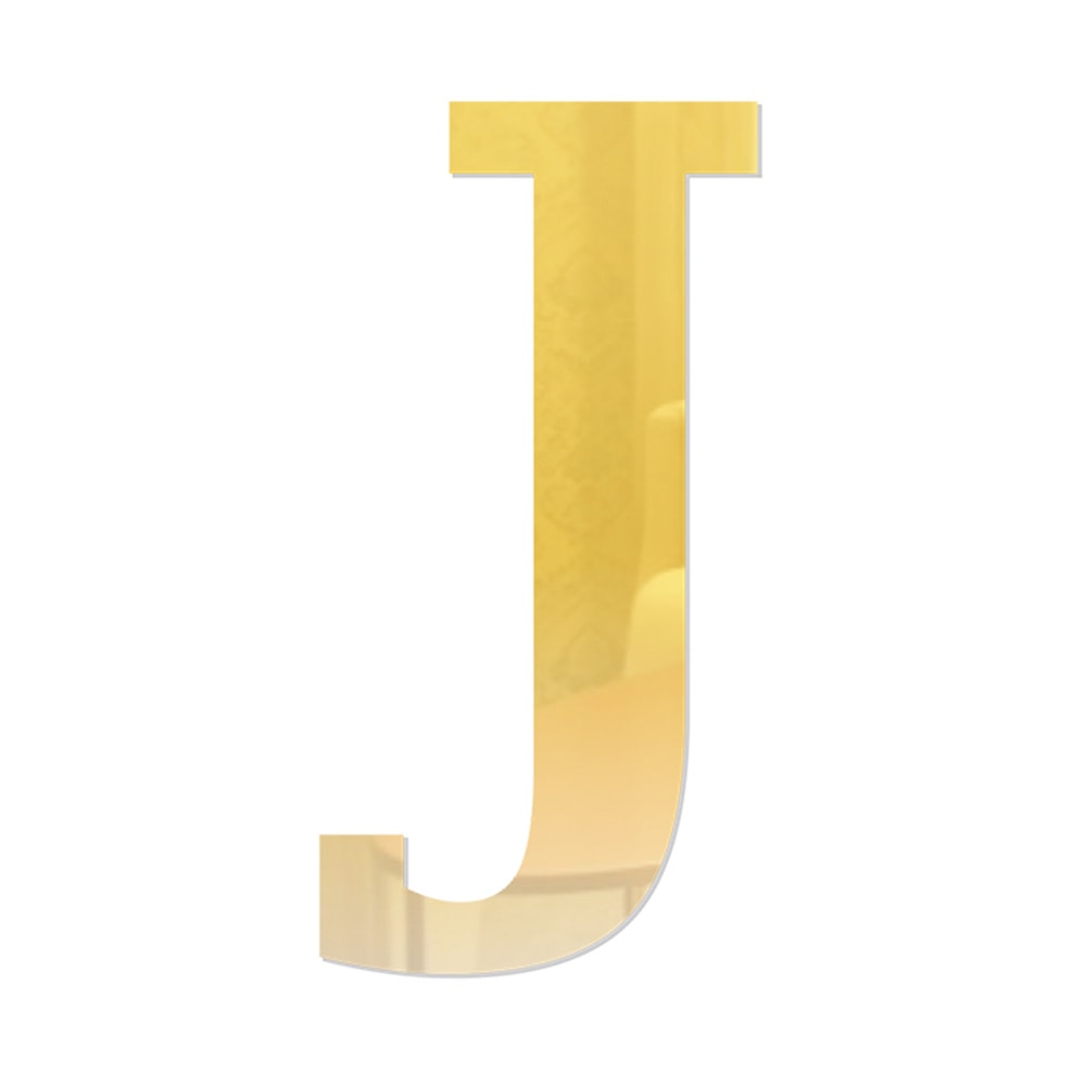 Letra em Acrílico Espelhado - J Letra em Acrílico Espelhado - J