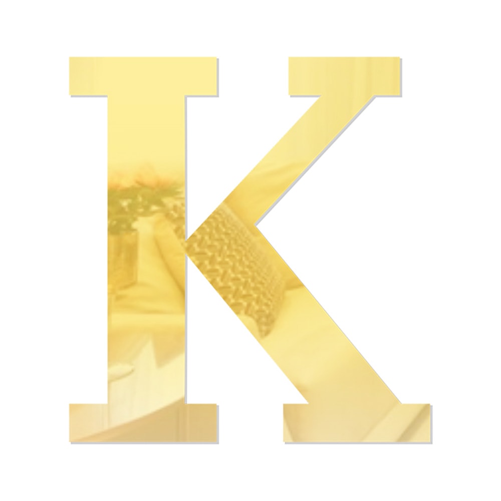 Letra em Acrílico Espelhado - K Letra em Acrílico Espelhado - K
