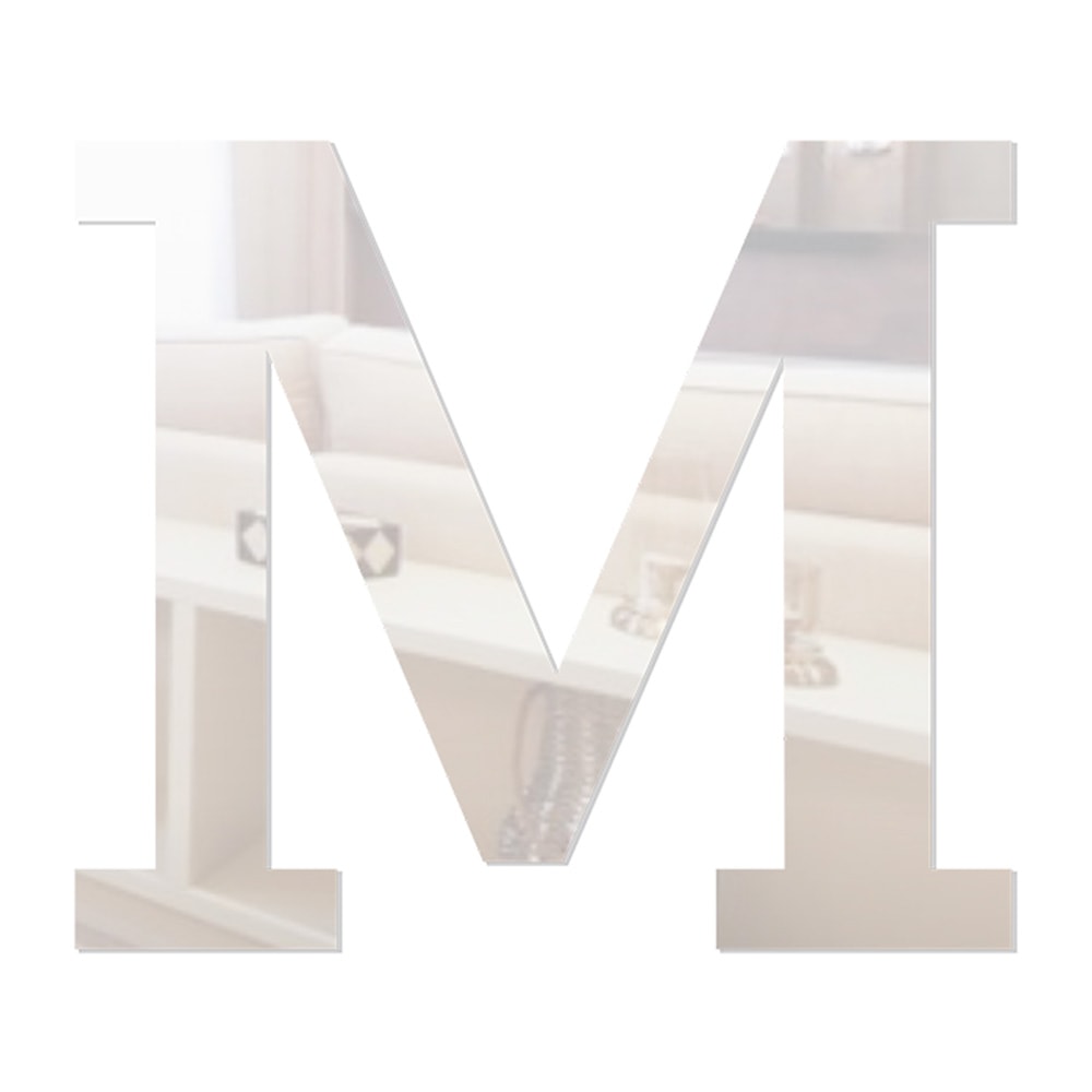 Letra em Acrílico Espelhado - M Letra em Acrílico Espelhado - M