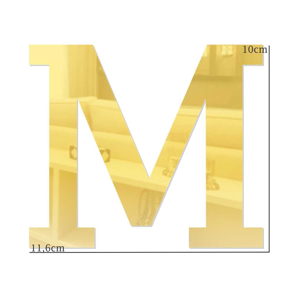 Letra em Acrílico Espelhado - M Letra em Acrílico Espelhado - M